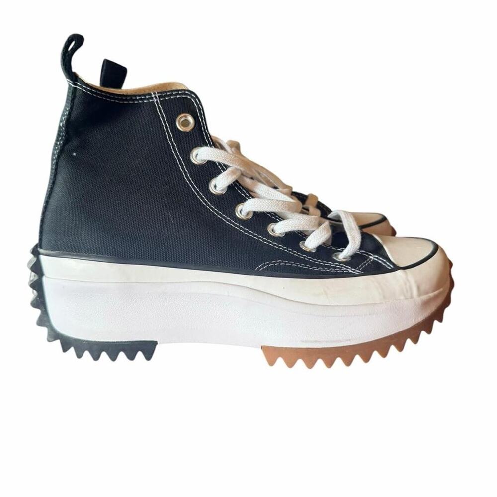 Converse black and white platform